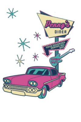 Penny's Diner Car Graphic